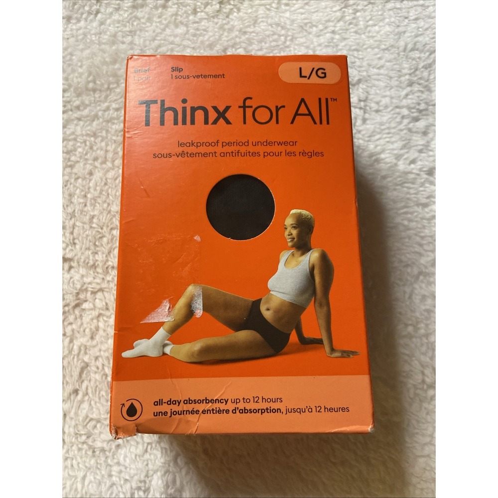 Thinx for All Leakproof Period Underwear Brief Black Large NIP New - Picture 1 of 10